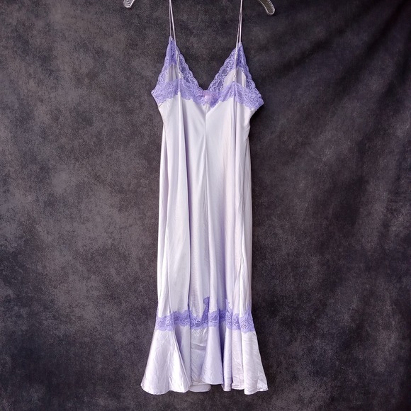 Victoria's‎ Secret Vintage Rare Y2K Silk Chemise Coquette Milkmaid Slip Dress  L - Picture 5 of 6